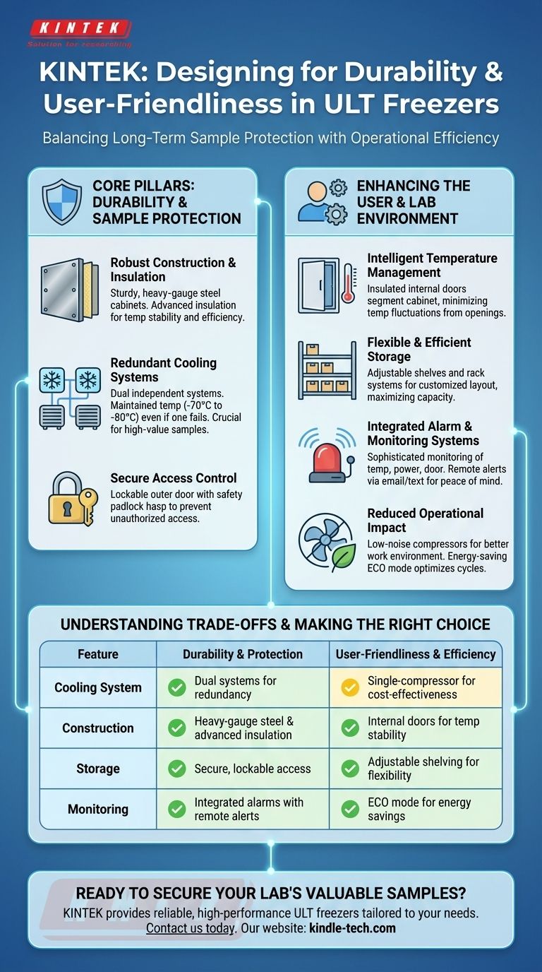 Какие конструктивные особенности делают морозильники ULT долговечными и удобными в использовании? Обеспечение долгосрочной сохранности образцов и эффективности лаборатории Визуальное руководство