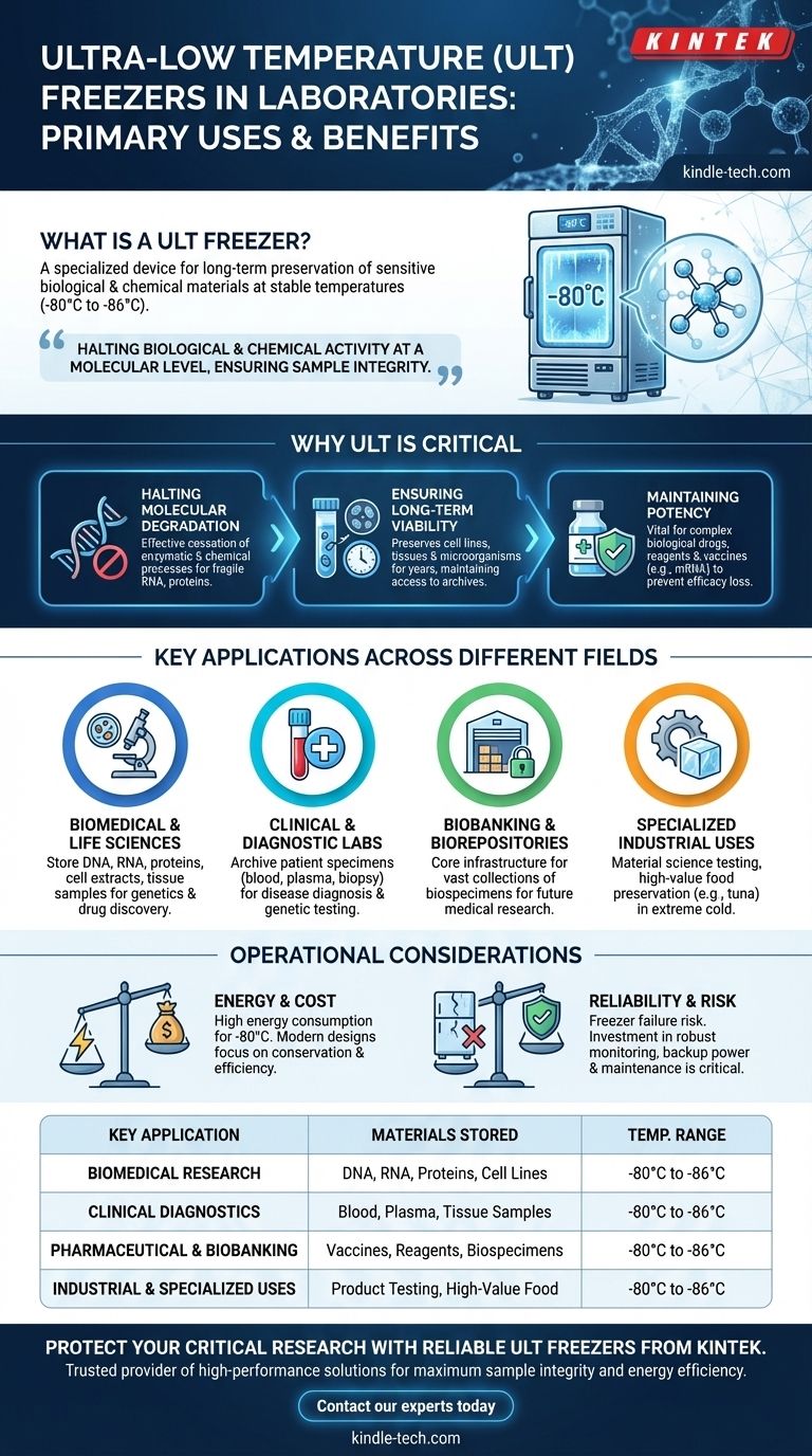 Was sind die Hauptanwendungsgebiete von Ultra-Tieftemperatur-Gefrierschränken (ULT) in Laboren? Bewahren Sie Ihre wertvollsten Proben auf Visuelle Anleitung