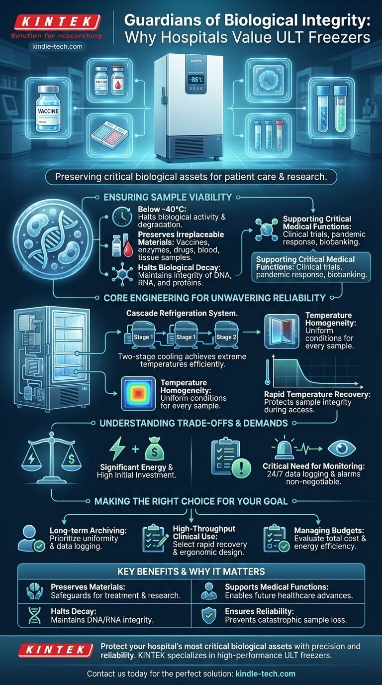 Warum werden Ultratieftemperatur-Gefrierschränke in Krankenhäusern geschätzt? Erhaltung kritischer medizinischer Güter Visuelle Anleitung