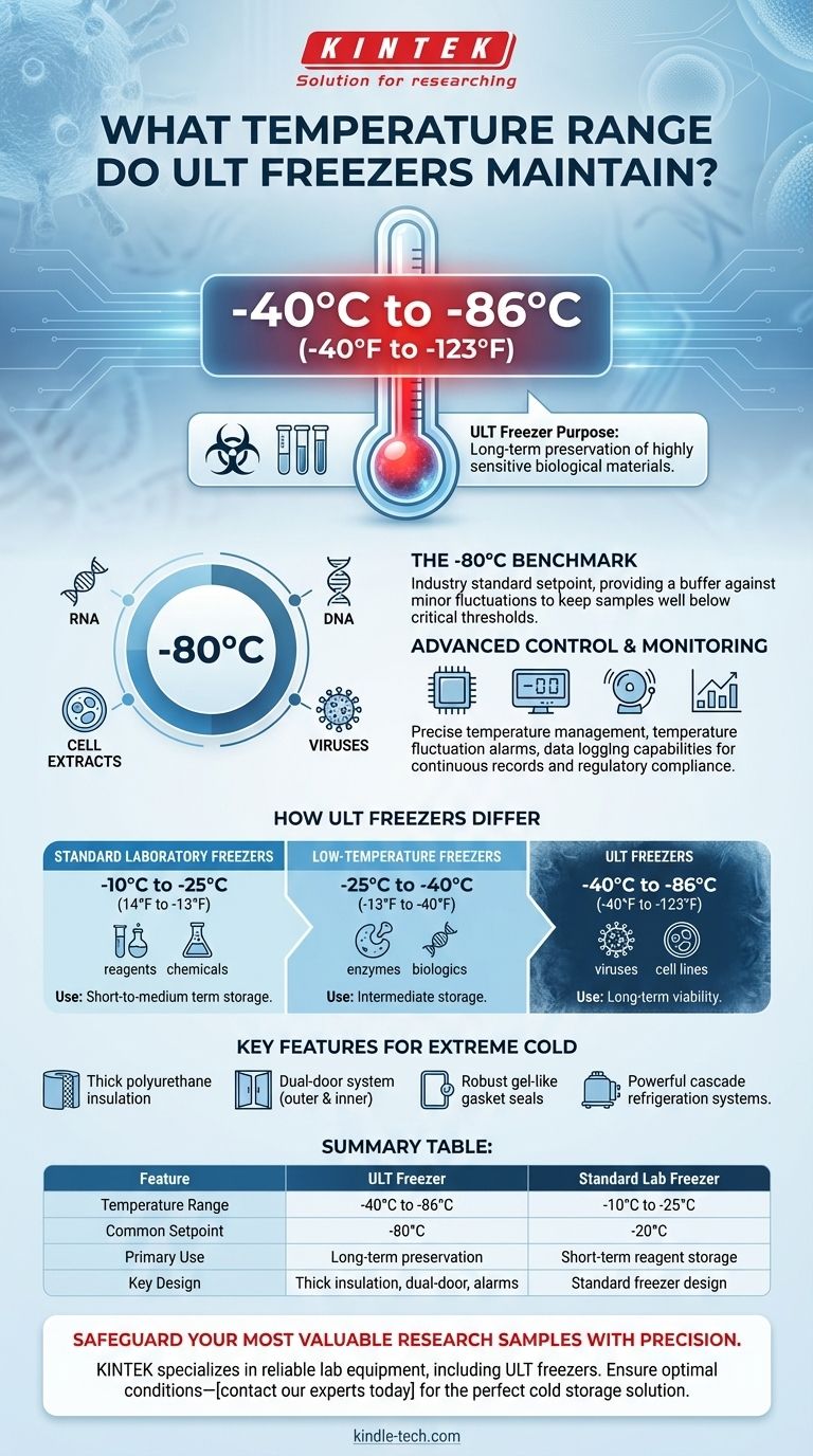 Welchen Temperaturbereich halten Ultratieftemperatur-Gefrierschränke (ULT-Gefrierschränke) ein? Bewahren Sie kritische Proben bei -80°C auf Visuelle Anleitung