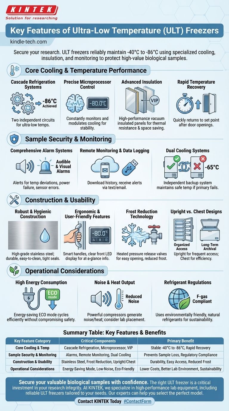 Quelles sont les principales caractéristiques des congélateurs ULT ? Guide essentiel pour la sécurité des échantillons à température ultra-basse Guide Visuel