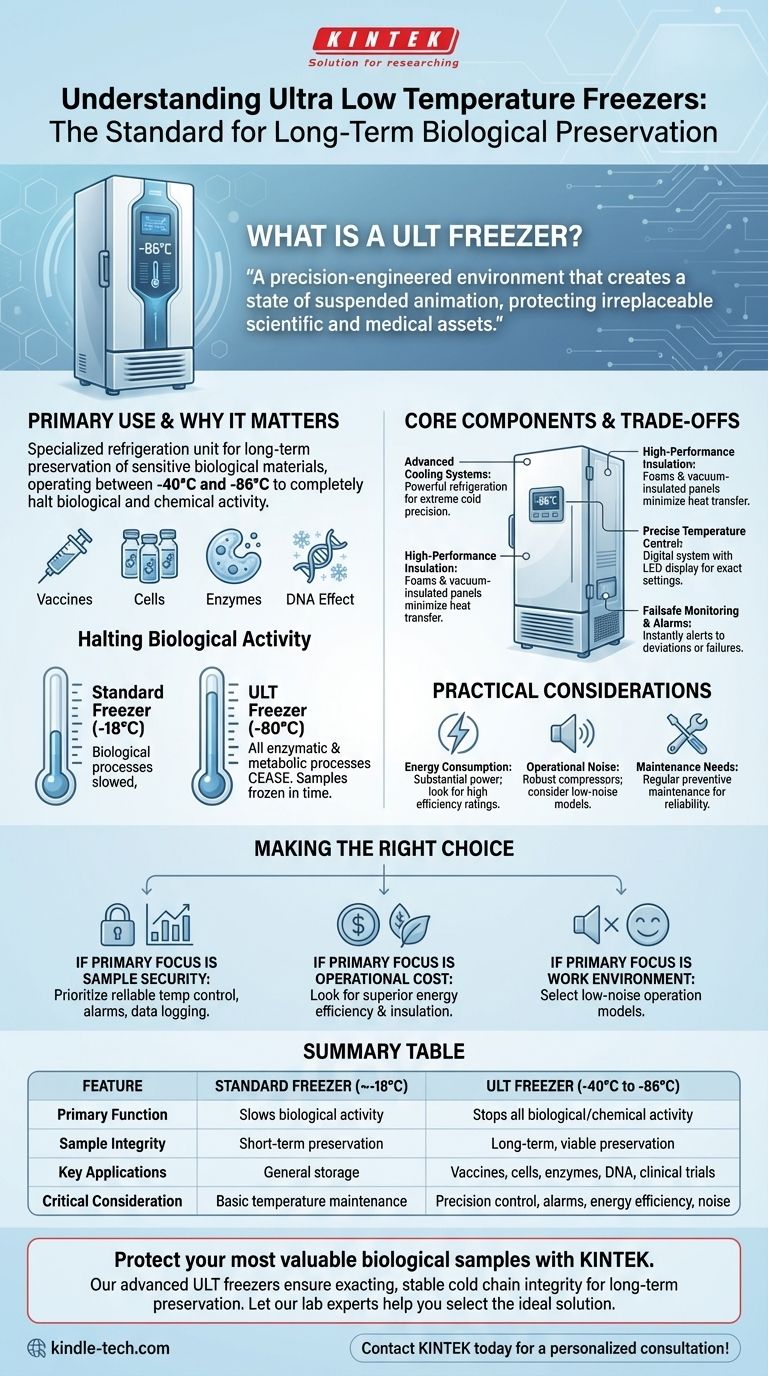 ما هو المُجمِّد فائق الانخفاض في درجة الحرارة وما هو استخدامه الأساسي؟ الحفاظ على العينات الحيوية الهامة في درجة حرارة -86 درجة مئوية دليل مرئي