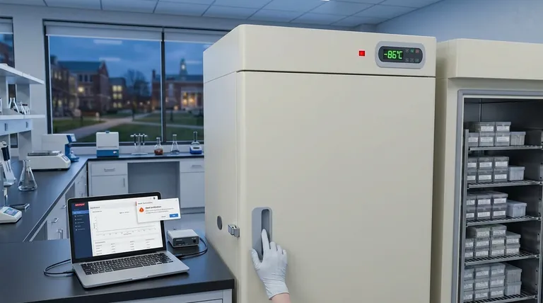 Welche Sicherheitsmerkmale sind typischerweise in Ultratiefkühlgeräten zu finden? Sichern Sie die Probenintegrität mit fortschrittlichem Schutz