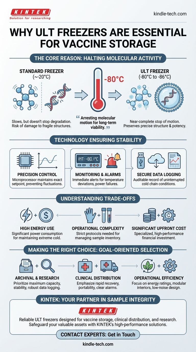 Why are ULT freezers used for vaccine storage? Ensuring mRNA Vaccine Integrity at -80°C Visual Guide