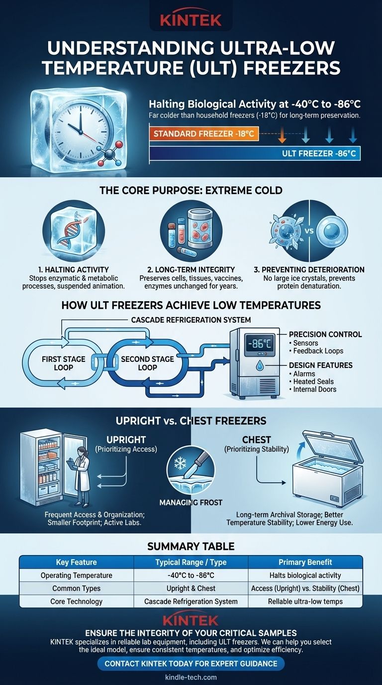 Que sont les congélateurs à température ultra-basse et à quelle plage de température fonctionnent-ils généralement ? Un guide pour le stockage à -86°C Guide Visuel