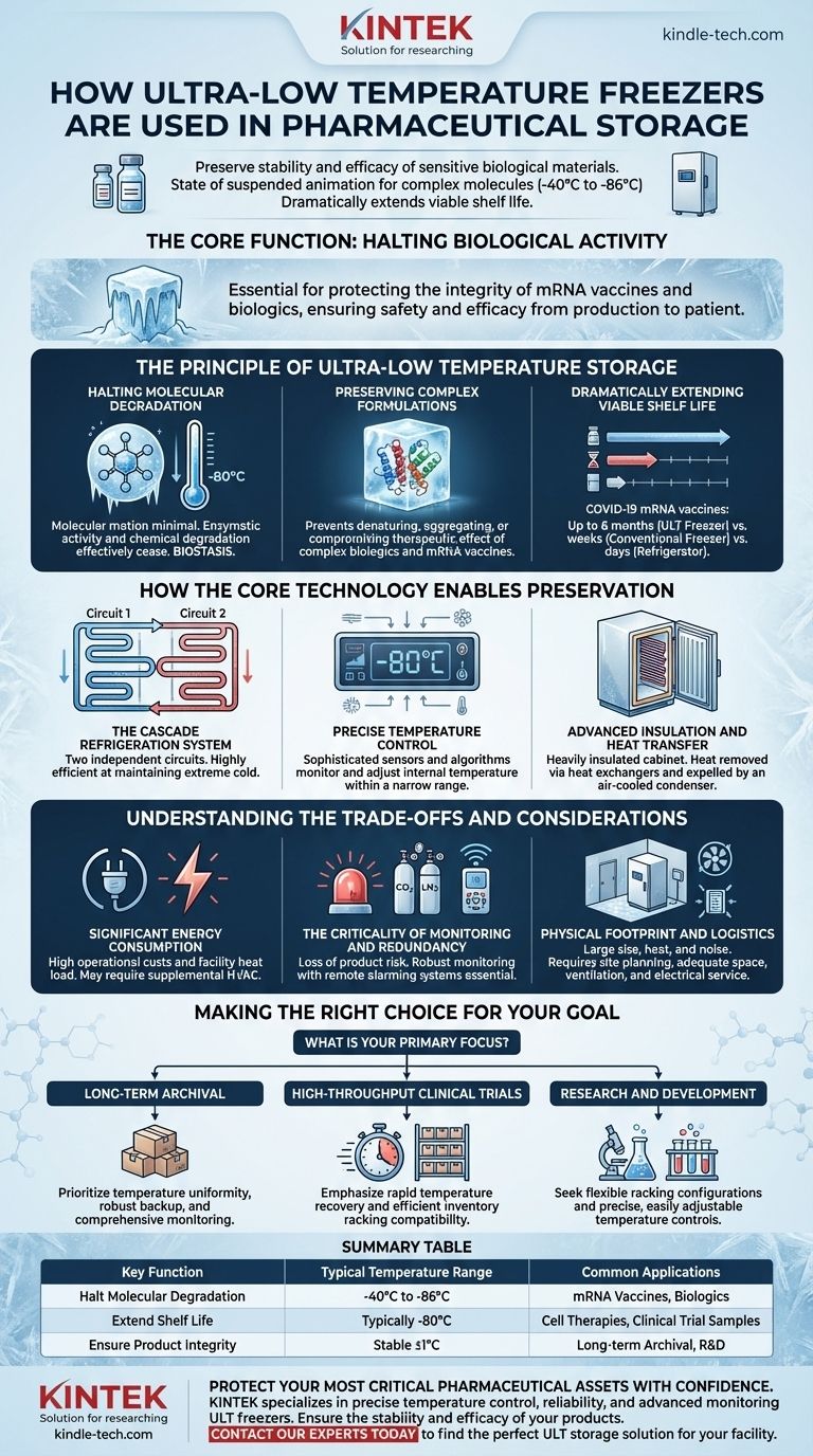 How are ultra low temperature freezers used in pharmaceutical storage? Protect Your High-Value Biologics & Vaccines Visual Guide