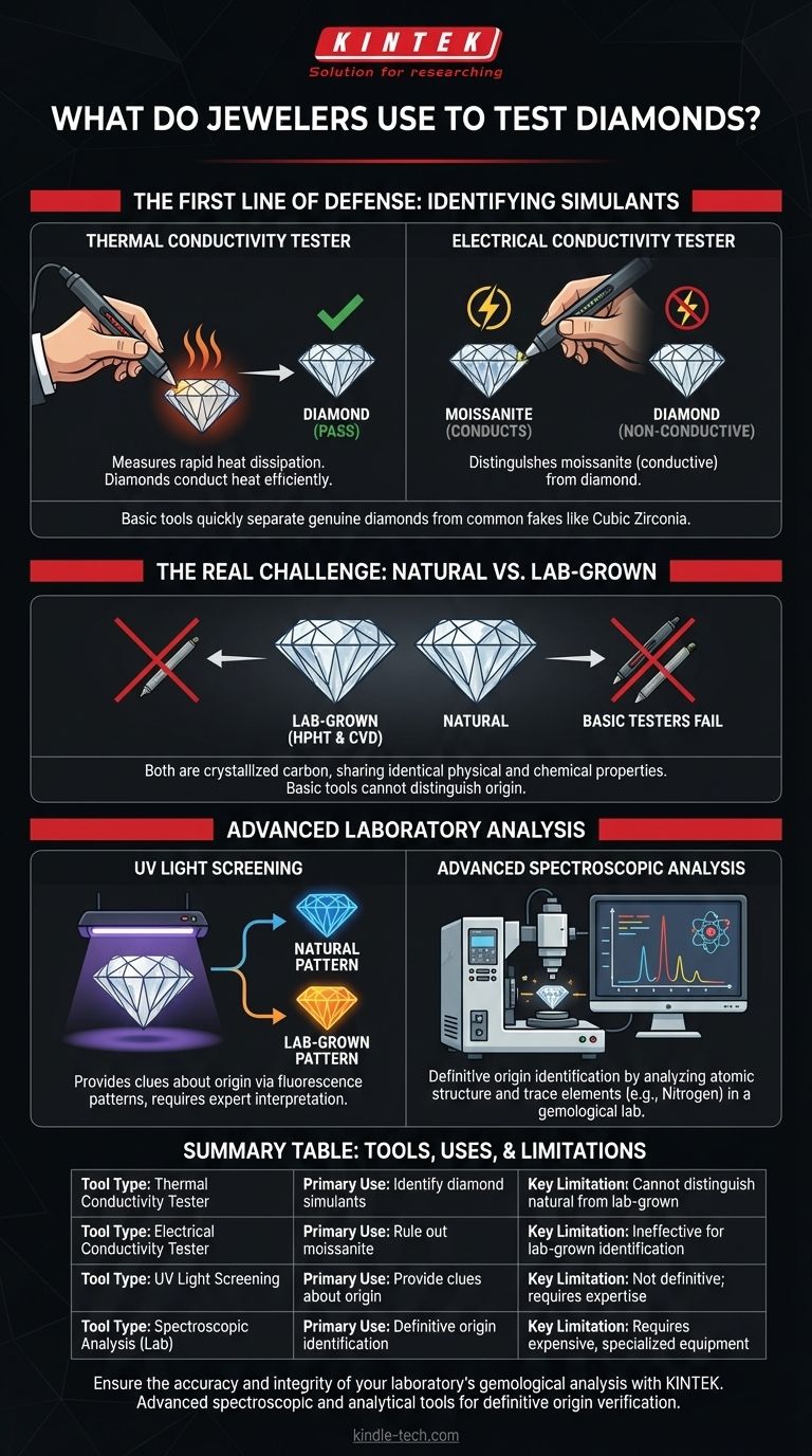 O que os joalheiros usam para testar diamantes? Ferramentas Essenciais para uma Verificação Precisa de Diamantes Guia Visual
