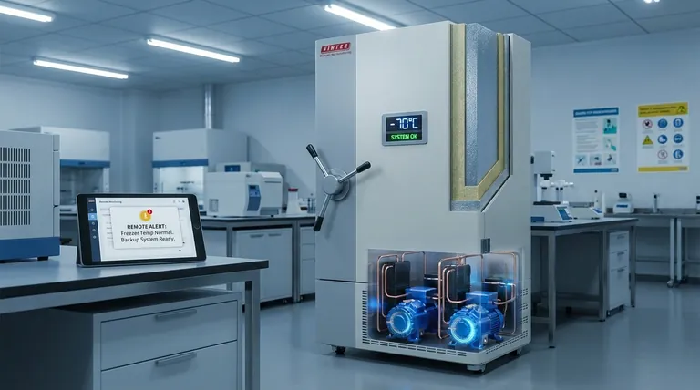 ULTフリーザーには一般的にどのような安全機能が含まれていますか?重要なサンプルを壊滅的な損失から守る