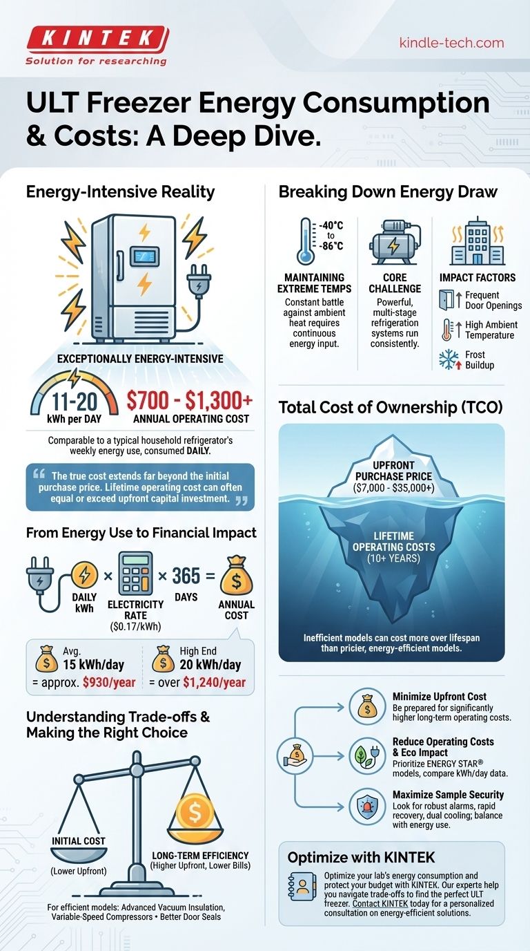 Quanto sono energivori i congelatori ULT e quali sono i loro costi operativi? Scopri il vero costo dello stoccaggio a temperatura ultra-bassa Guida Visiva