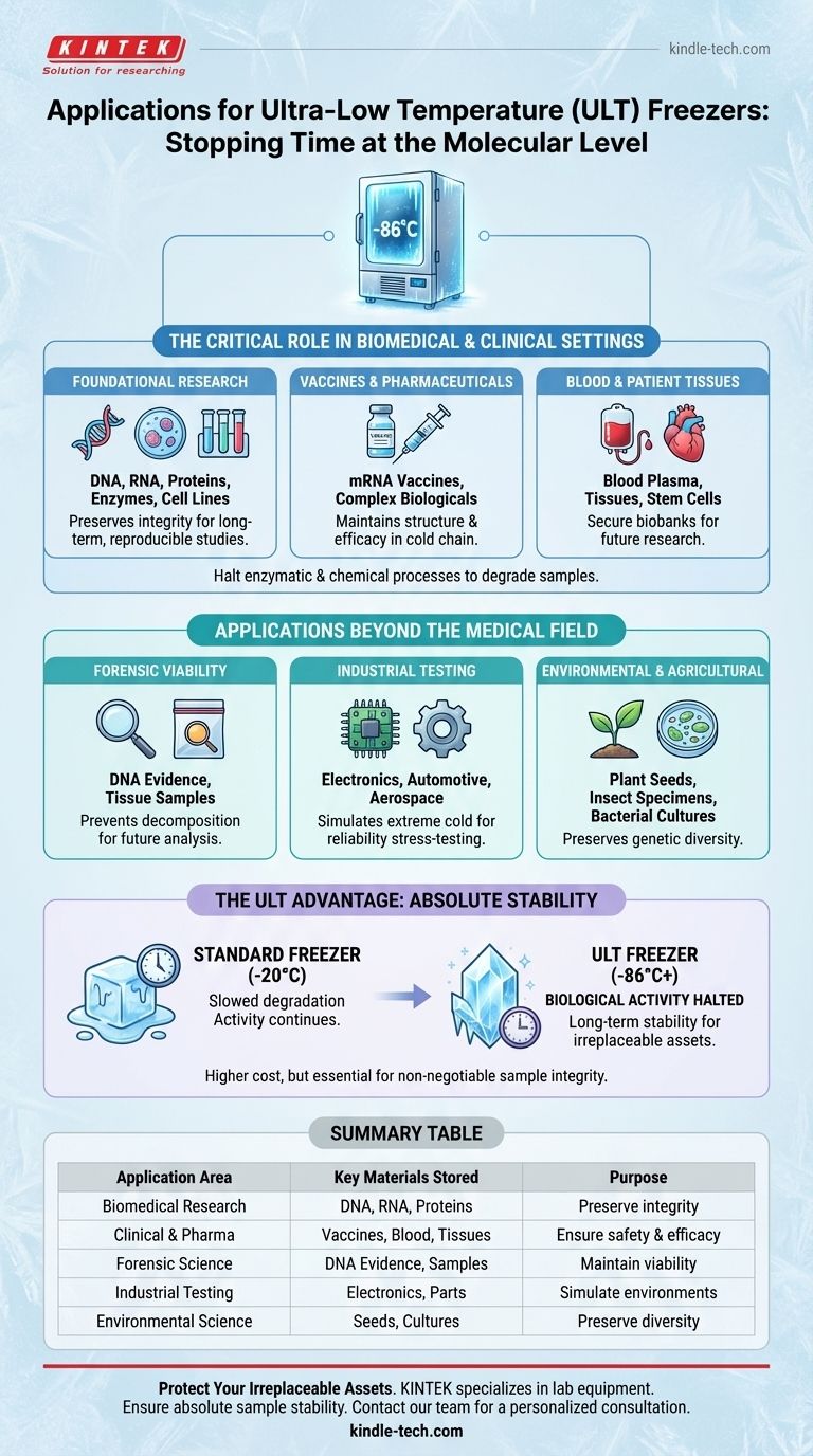 Quali sono alcuni esempi di applicazioni che richiedono congelatori a temperatura ultra-bassa? Proteggi i tuoi campioni più preziosi Guida Visiva