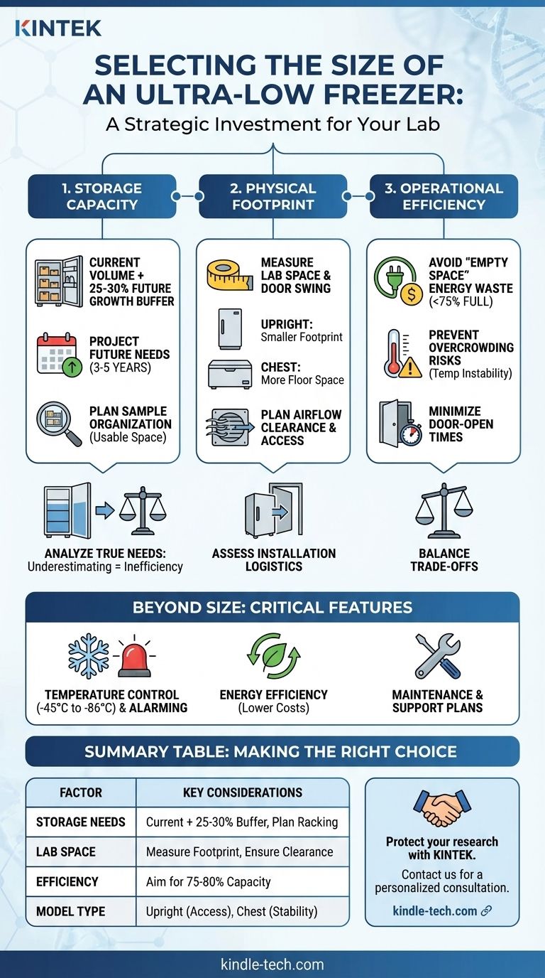 초저온 냉동고의 크기를 선택할 때 고려해야 할 요소는 무엇입니까? 효율성과 용량을 극대화하기 위한 가이드 시각적 가이드