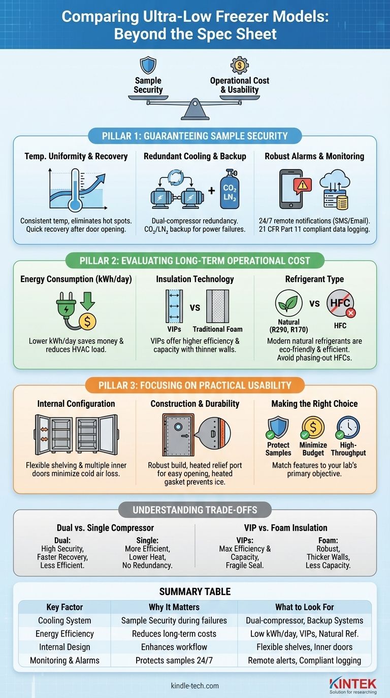 Что следует учитывать при сравнении моделей морозильных камер со сверхнизкими температурами? Руководство по обеспечению сохранности образцов, стоимости и удобству использования Визуальное руководство