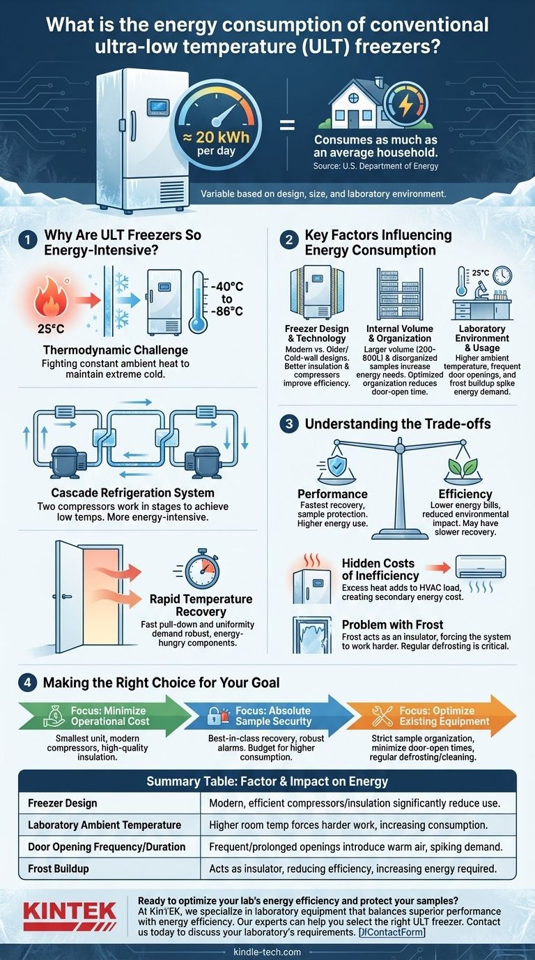 Quelle est la consommation d'énergie des congélateurs ultra-basse température (ULT) conventionnels ? Gérer les coûts énergétiques élevés Guide Visuel