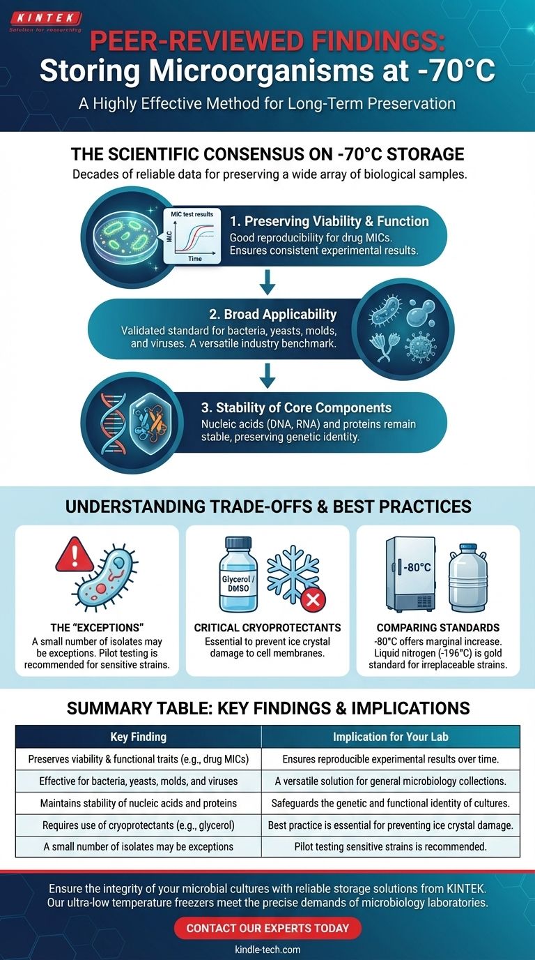 Quais são as descobertas de estudos revisados por pares sobre o armazenamento de microrganismos a -70°C? Um Método Confiável para Preservação a Longo Prazo Guia Visual