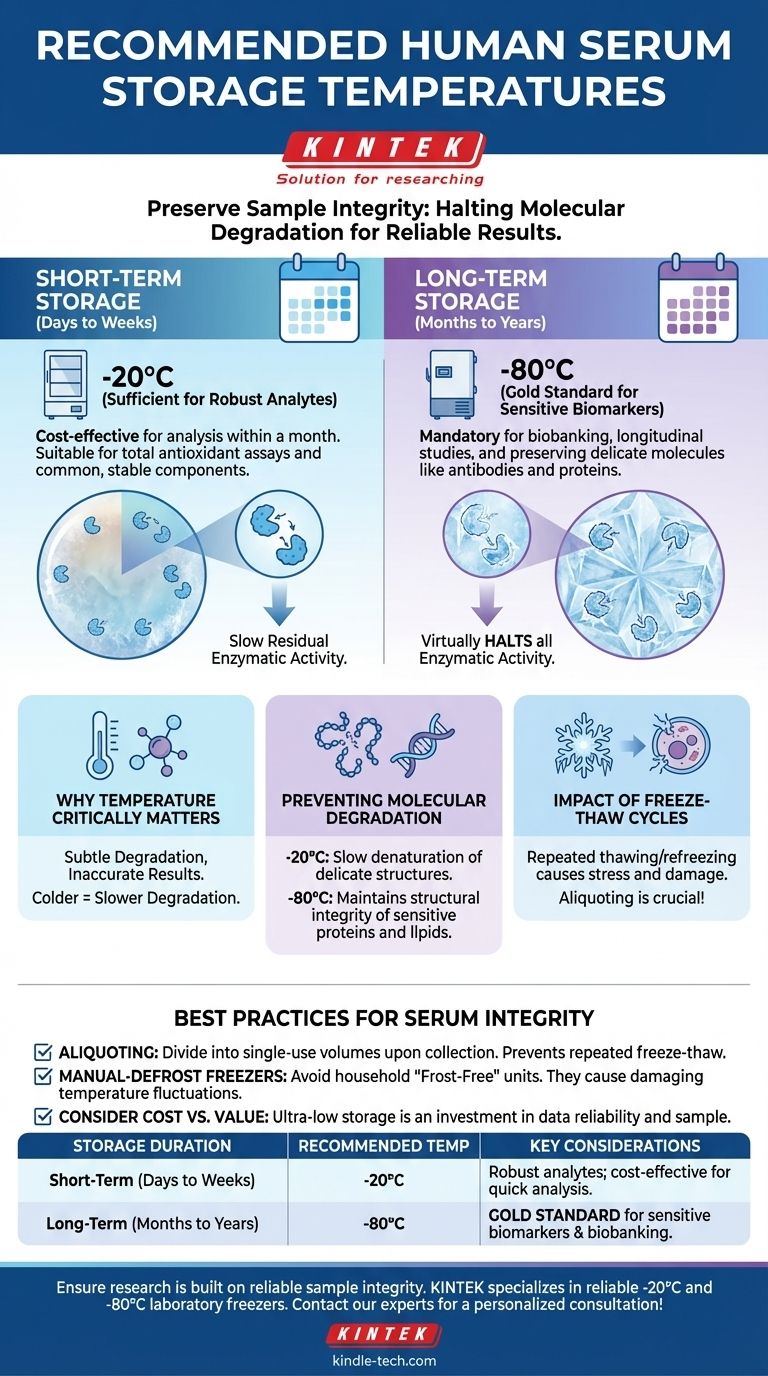 ما هي درجة حرارة التخزين الموصى بها لمصل الدم البشري؟ الحفاظ على سلامة العينة للحصول على نتائج موثوقة دليل مرئي