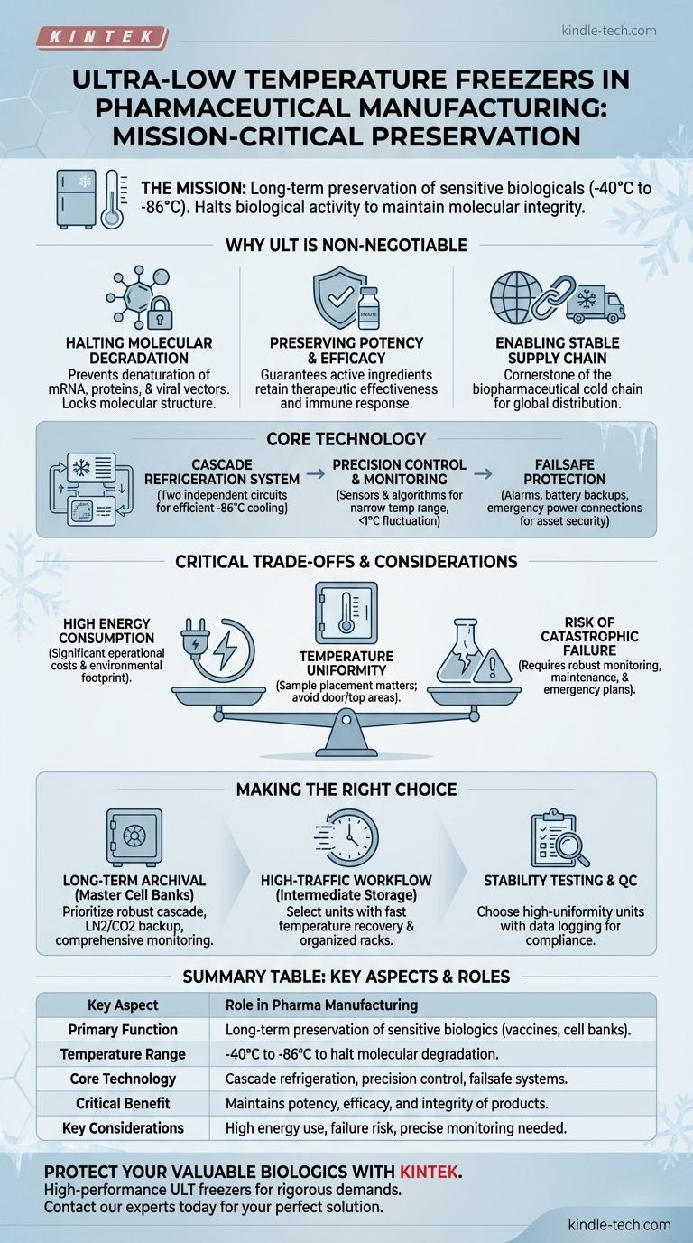 Come vengono utilizzati i congelatori a bassissima temperatura nella produzione farmaceutica? Proteggi i tuoi prodotti biologici con precisione Guida Visiva
