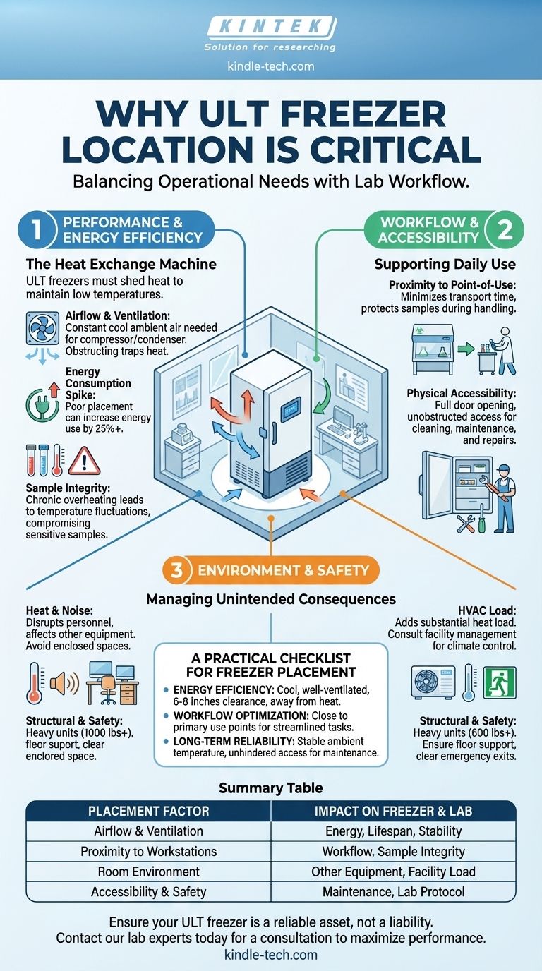Why is the location of a ULT freezer important? Maximize Performance and Protect Your Samples Visual Guide