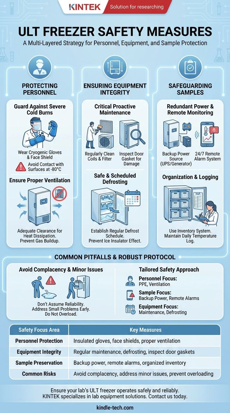 What safety measures should be followed with ULT freezers? A Complete Guide to Protecting Personnel and Samples Visual Guide