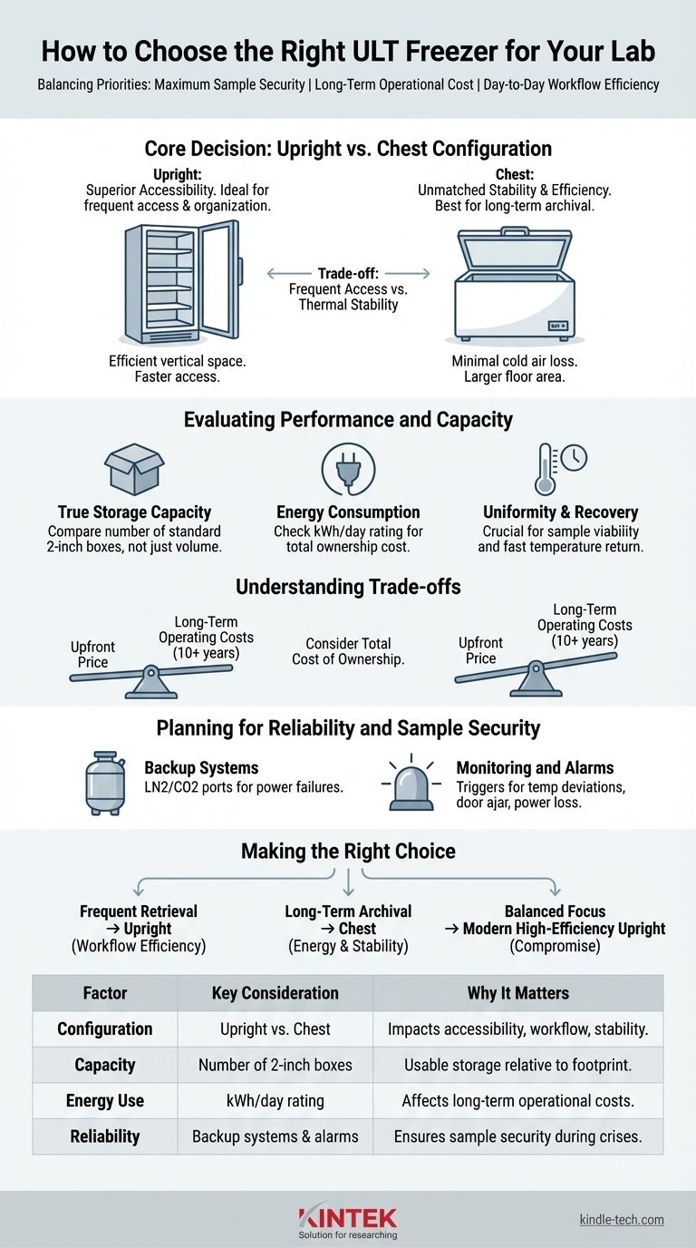 Quels facteurs faut-il prendre en compte lors du choix d'un congélateur ULT pour un laboratoire ? Assurer une sécurité et une efficacité maximales des échantillons Guide Visuel