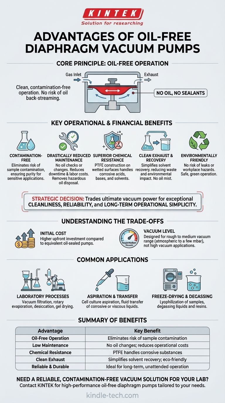 Quali sono i vantaggi dell'utilizzo di pompe da vuoto a membrana senza olio? Ottieni un vuoto pulito e a bassa manutenzione Guida Visiva