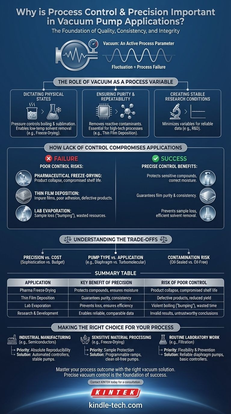 진공 펌프 응용 분야에서 공정 제어 및 정밀도가 중요한 이유는 무엇입니까? 공정 성공 및 제품 품질 보장 시각적 가이드