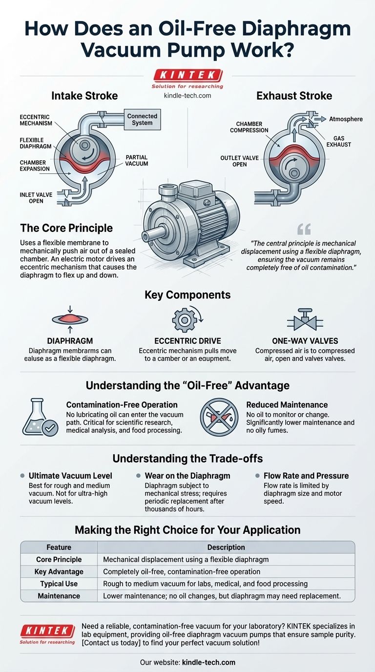 Como funciona uma bomba de vácuo de diafragma sem óleo? Um Guia para Vácuo Limpo e Livre de Contaminação Guia Visual
