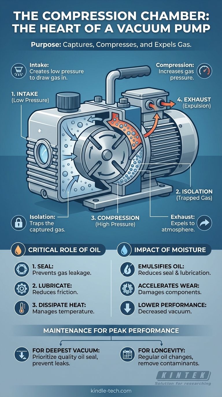 ما هو الغرض من غرفة الضغط في مضخة التفريغ؟ قلب توليد التفريغ دليل مرئي