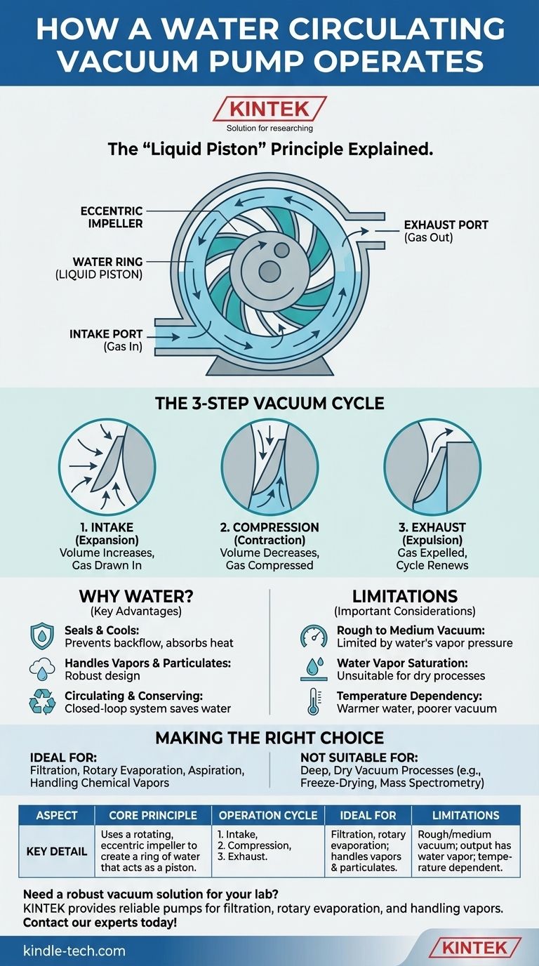 Come funziona una pompa da vuoto ad acqua circolante? Scopri il Principio Efficiente del Pistone Liquido Guida Visiva