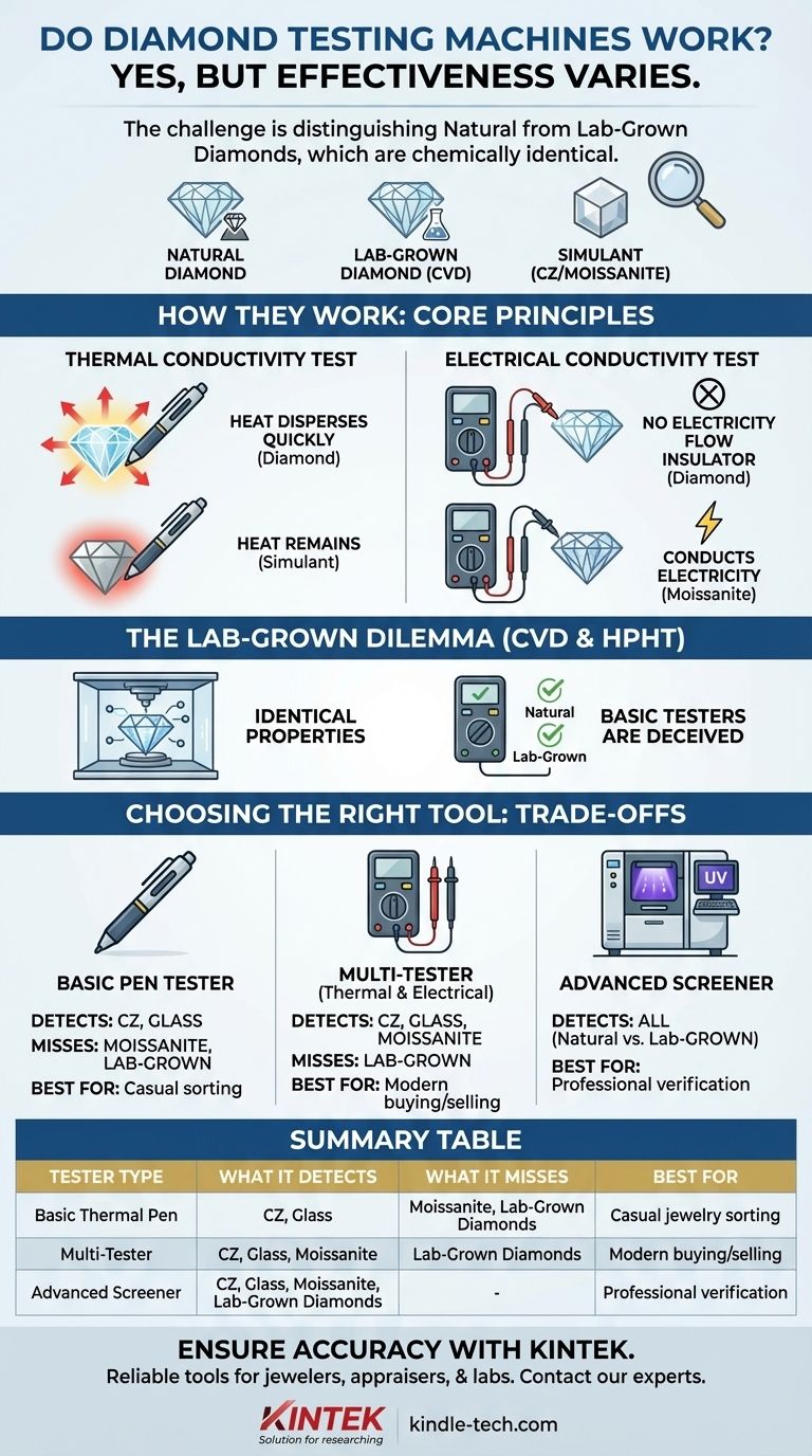 ¿Funcionan las máquinas de prueba de diamantes? Elija el probador adecuado para obtener resultados precisos Guía Visual