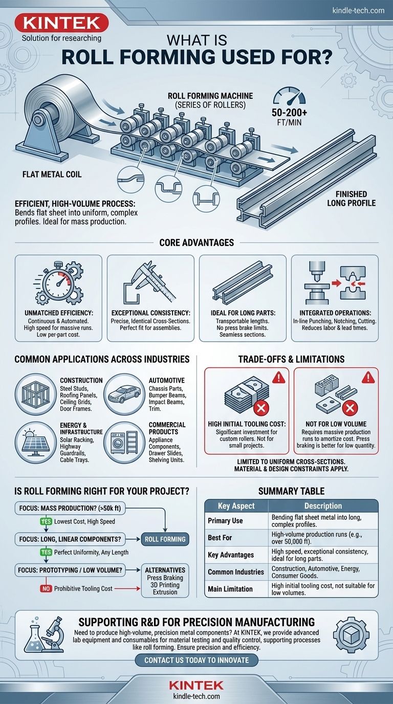 ¿Para qué se utiliza el conformado por rodillos? Logre la producción en masa de perfiles metálicos precisos Guía Visual
