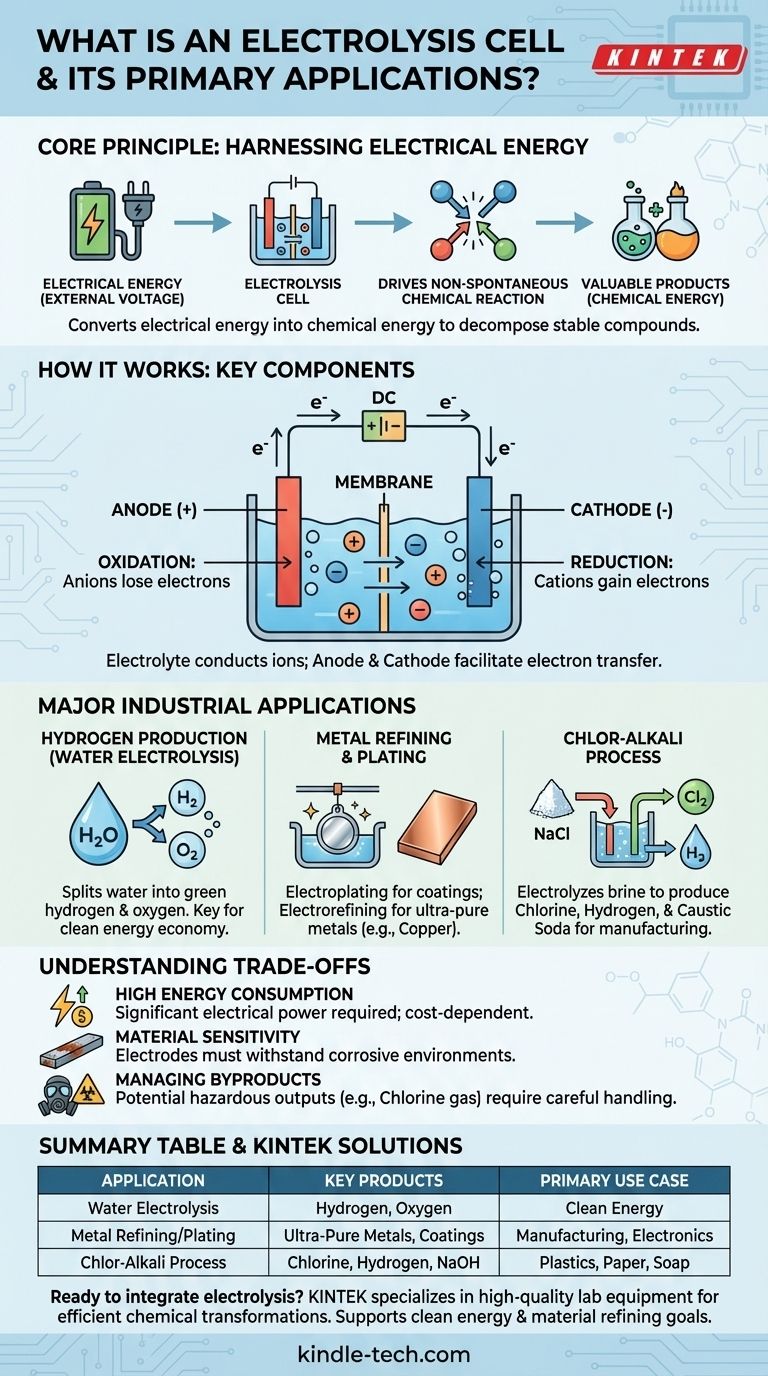 Cos'è una cella elettrolitica e quali sono le sue applicazioni principali? Sbloccare le trasformazioni chimiche con l'elettricità Guida Visiva