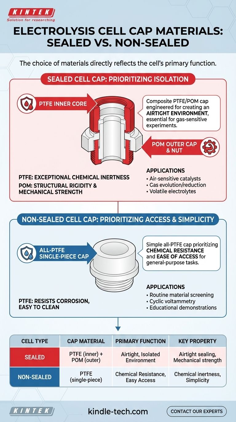 密封和非密封电解池的盖子使用什么材料？PTFE 与 POM 的解释 图解指南