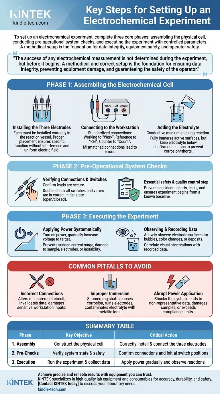 设置实验的关键步骤是什么？无瑕电化学测量指南 图解指南