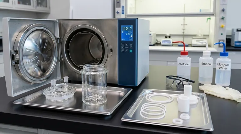 What are the precautions for heating or sterilizing an electrolysis cell? Avoid Damaging Sensitive Components