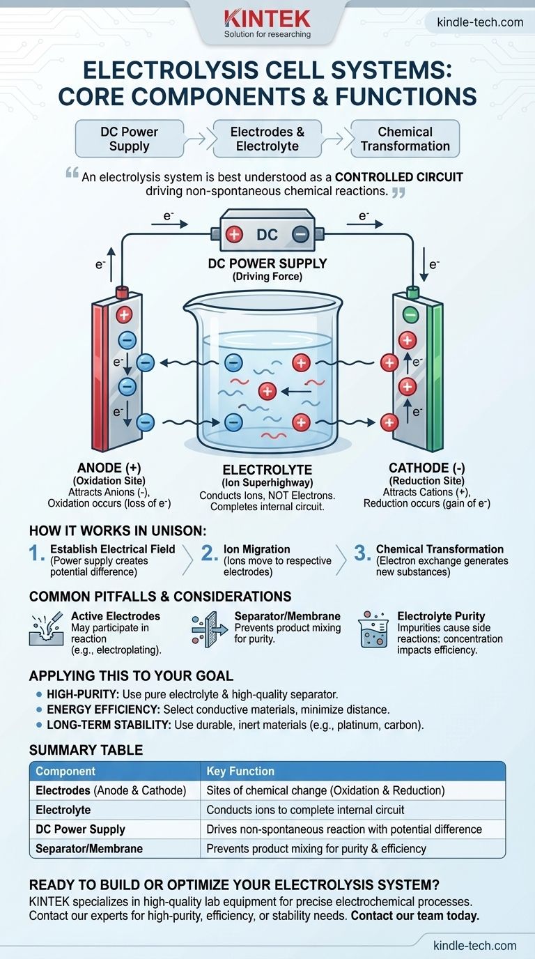 Quali sono i componenti principali di un sistema a cella elettrolitica e le loro funzioni? Padroneggiare il nucleo delle reazioni chimiche controllate Guida Visiva