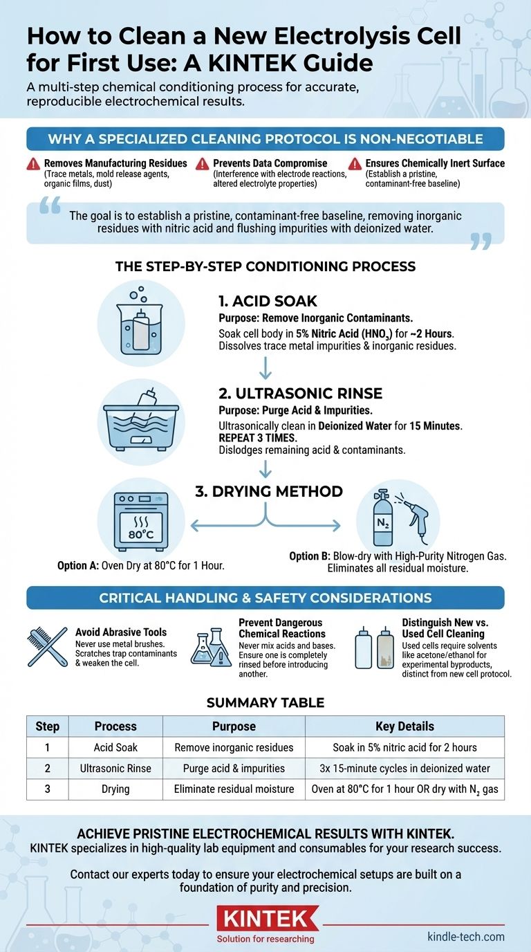 新的电解池在首次使用前应如何清洁？确保准确、可重复的电化学数据 图解指南