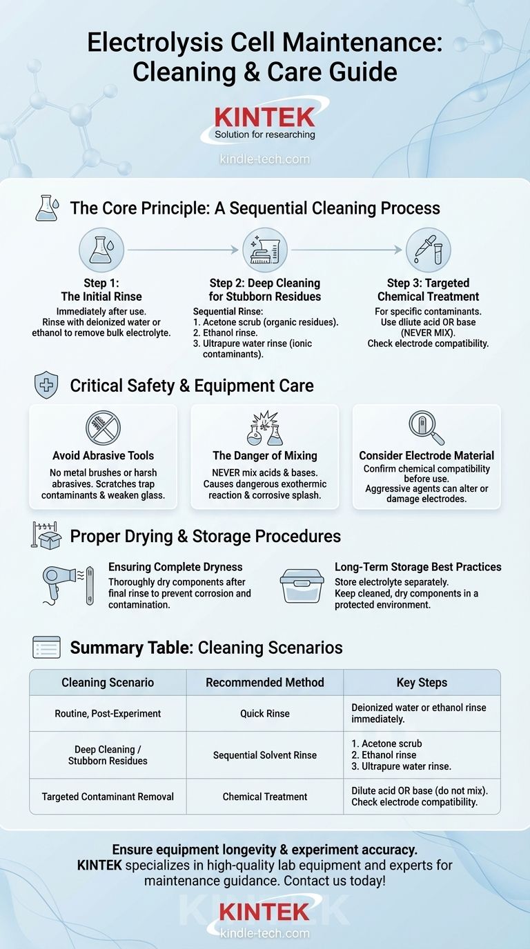 Как следует регулярно чистить электролитическую ячейку и ее электроды для технического обслуживания? Руководство по получению надежных результатов Визуальное руководство