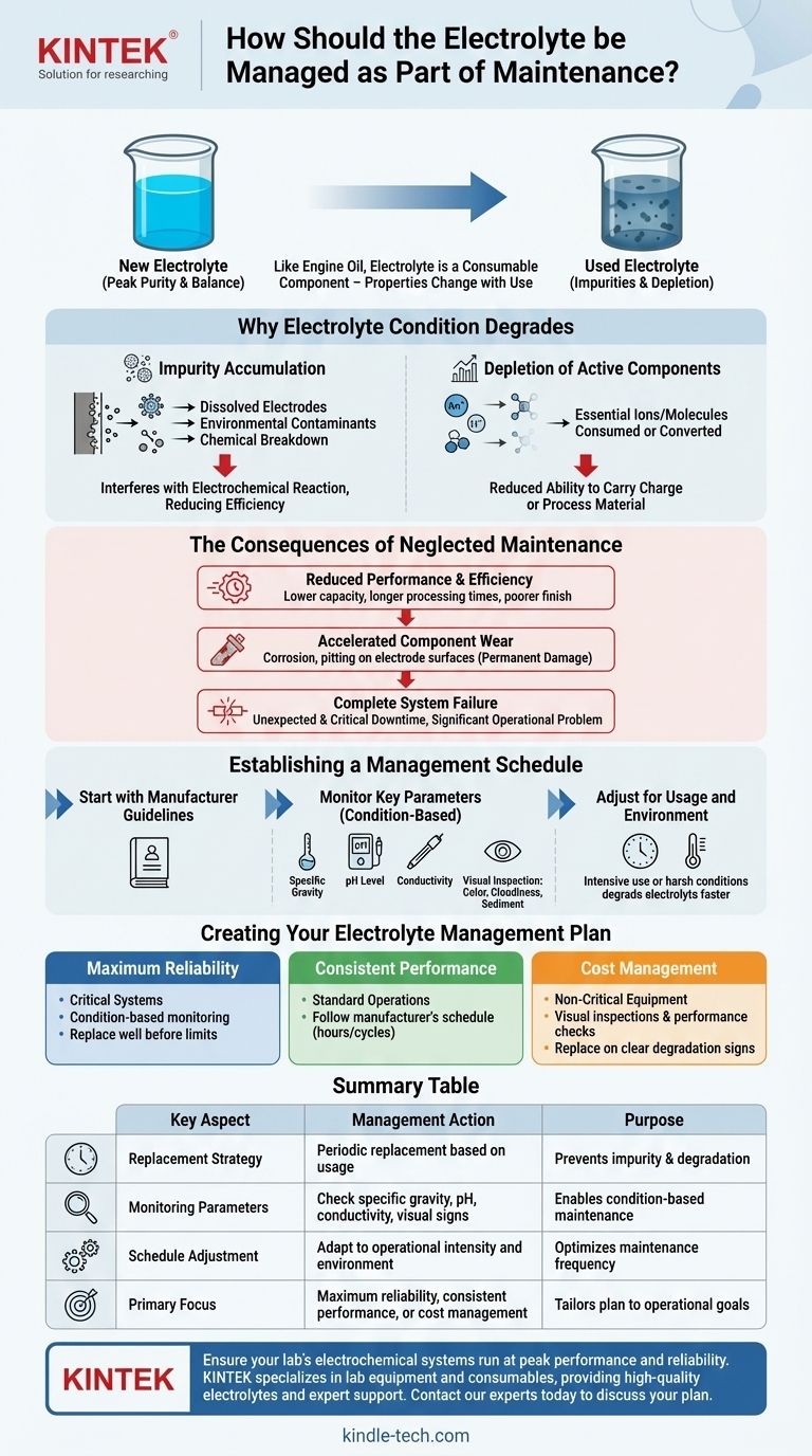 作为维护工作的一部分，电解液应如何管理？系统长效运行的主动指南 图解指南