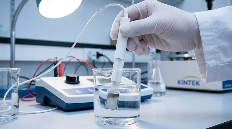 백금판 전극을 전해질에 담글 때 가장 중요한 지침은 무엇입니까? 정확한 전기화학적 측정 보장