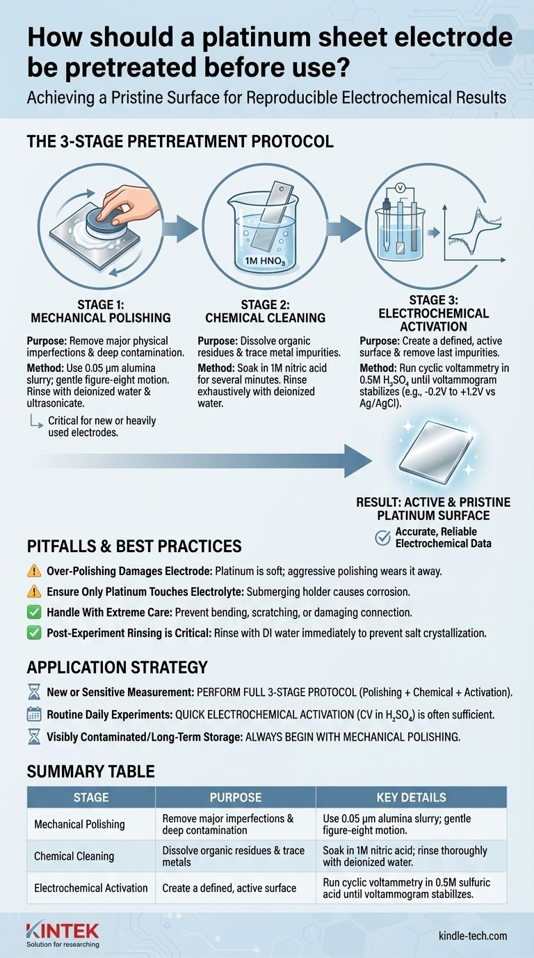 Как следует предварительно обрабатывать платиновый дисковый электрод перед использованием? Обеспечьте точные электрохимические измерения Визуальное руководство