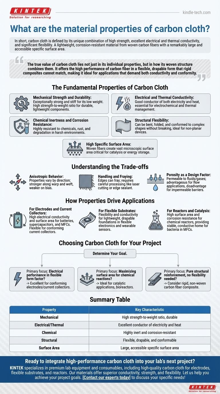 Каковы материальные свойства углеродной ткани? Прочность на разрыв, проводимость и гибкость Визуальное руководство