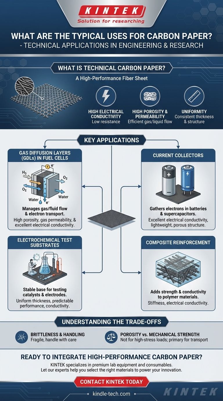 ما هي الاستخدامات النموذجية لورق الكربون؟ تشغيل خلايا الوقود والأبحاث المتقدمة دليل مرئي