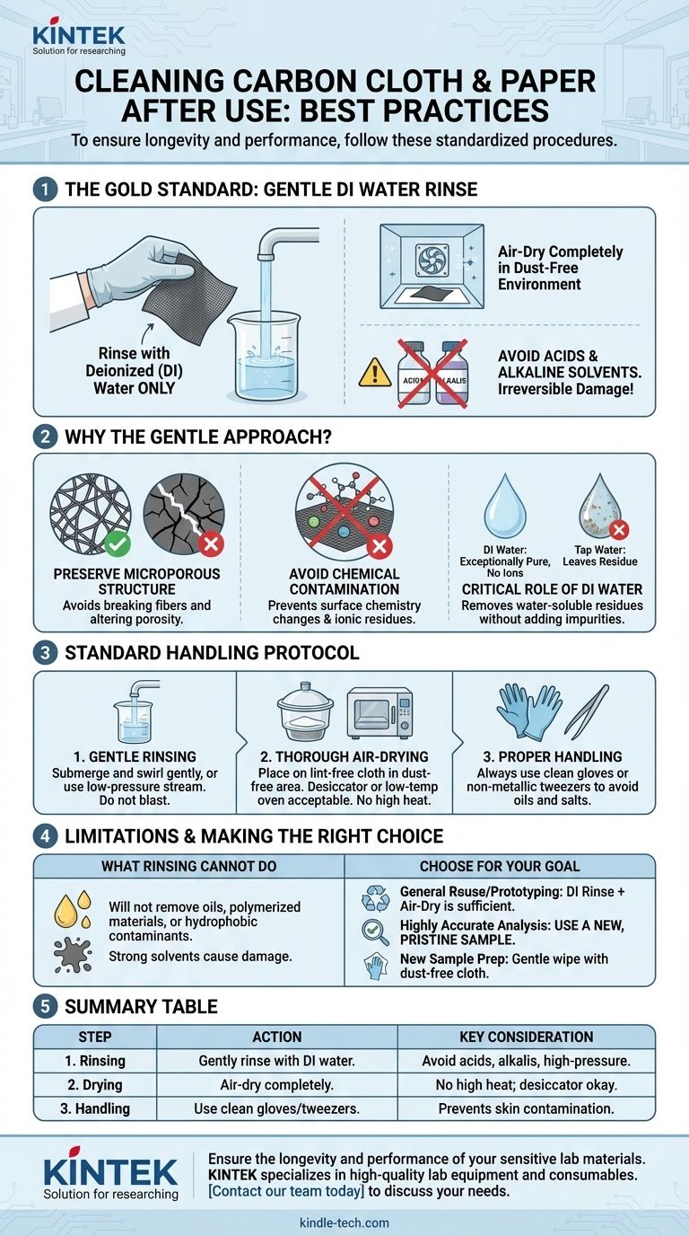 碳布和碳纸使用后应如何清洁？通过适当的保养保持材料完整性 图解指南