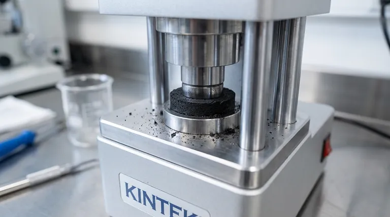 Why should forceful compression of carbon materials be avoided? Prevent Damage to Critical Porous Structures