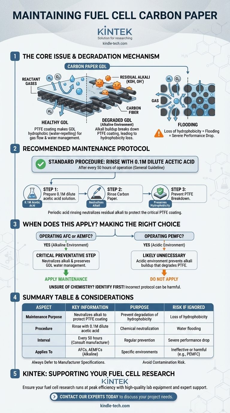 燃料電池で使用されるカーボンペーパーはどのようにメンテナンスすべきですか？最高の性能のためにPTFEの劣化を防ぐ ビジュアルガイド