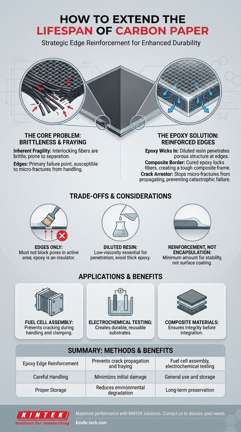 탄소 용지의 수명을 어떻게 연장할 수 있습니까? 최대 내구성을 위해 에폭시로 가장자리를 보강하십시오 시각적 가이드