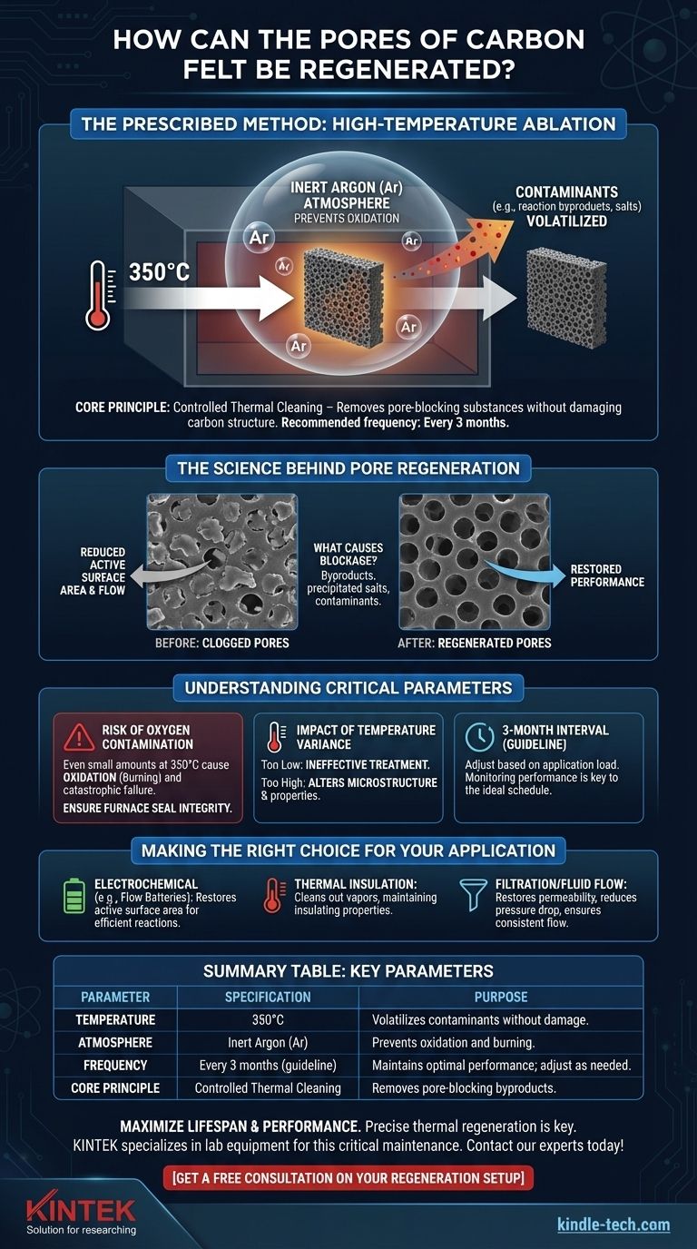 كيف يمكن تجديد مسام اللباد الكربوني؟ استعادة الأداء عن طريق المسح الحراري عالي الحرارة دليل مرئي