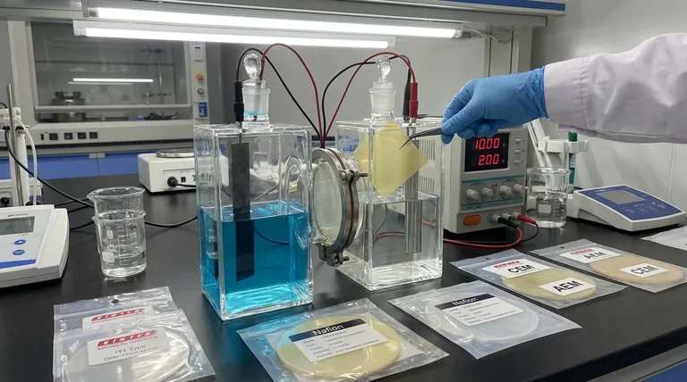 Comment les membranes échangeuses d'ions sont-elles sélectionnées pour les cellules électrolytiques de type H ? Assurer un transport ionique optimal et la pureté de la réaction