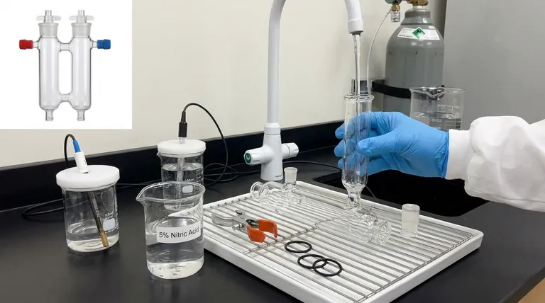 كيف يجب تنظيف خلية التحليل الكهربائي من النوع H قبل الاستخدام؟ ضمان نتائج كيميائية كهربائية دقيقة