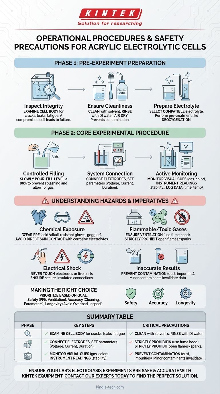 아크릴 전해조 실험 시 작동 절차 및 안전 예방 조치는 무엇입니까? 실험실 안전을 위한 필수 가이드 시각적 가이드